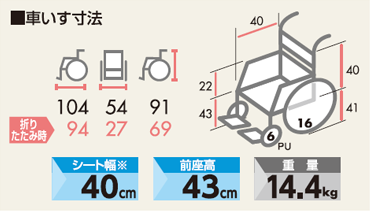 車いす寸法